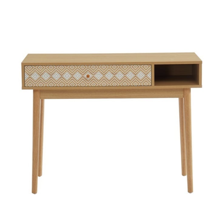 Console blanc et bois clair SULLY