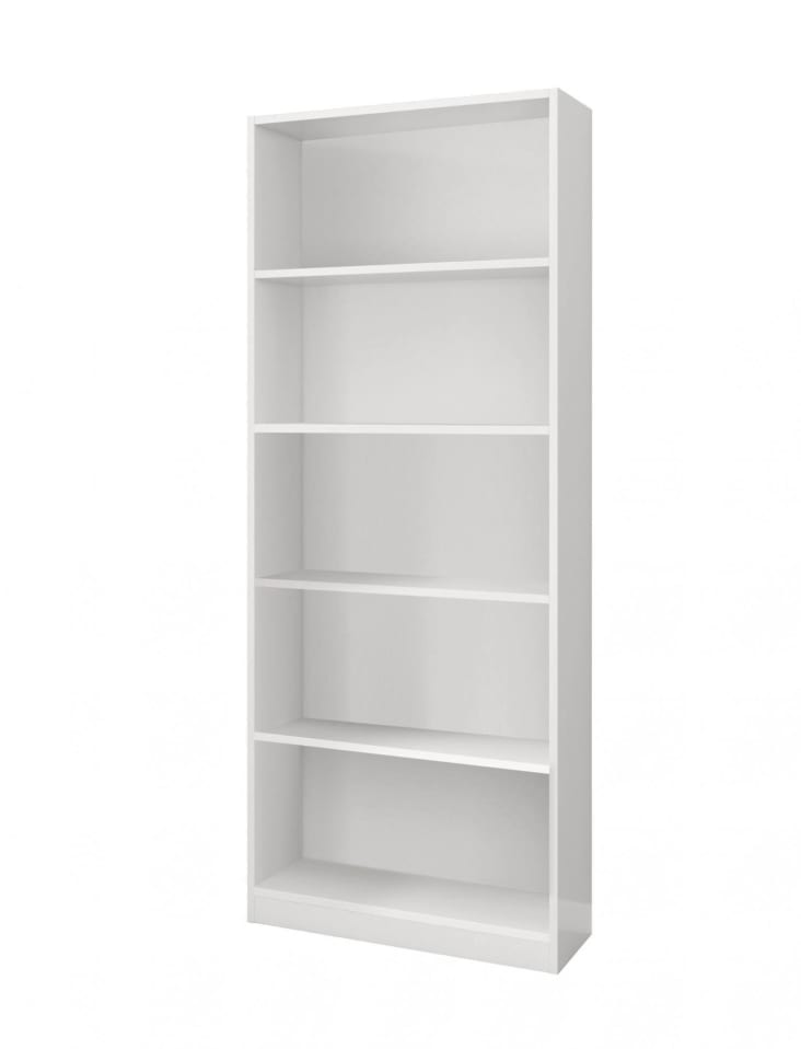 Libreria a 4 ripiani effetto legno bianco BOSTON