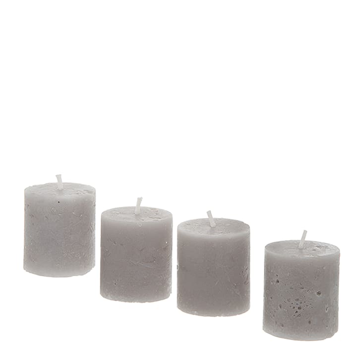 Bolsius Candele Pilastro Rustiche Shimmer 4 pz 190x68 mm Avorio | Leroy