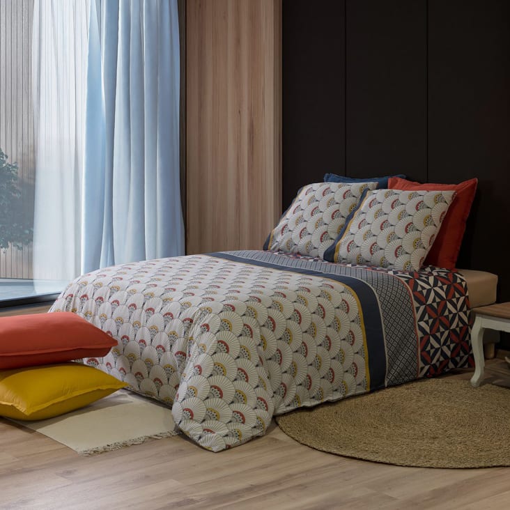 Housse De Couette 140x200cm Coton - 57 Fils/cm² - 1 Personne - Certifié Oeko-Tex