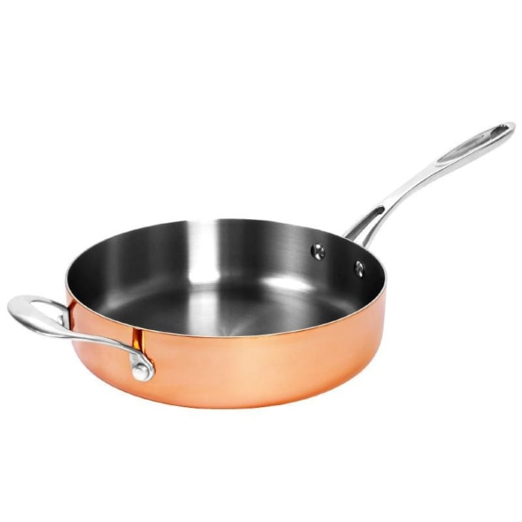 Sauteuse En Cuivre TOURNUS Diamètre 22.5 Cm - Pour Gaz Et électrique