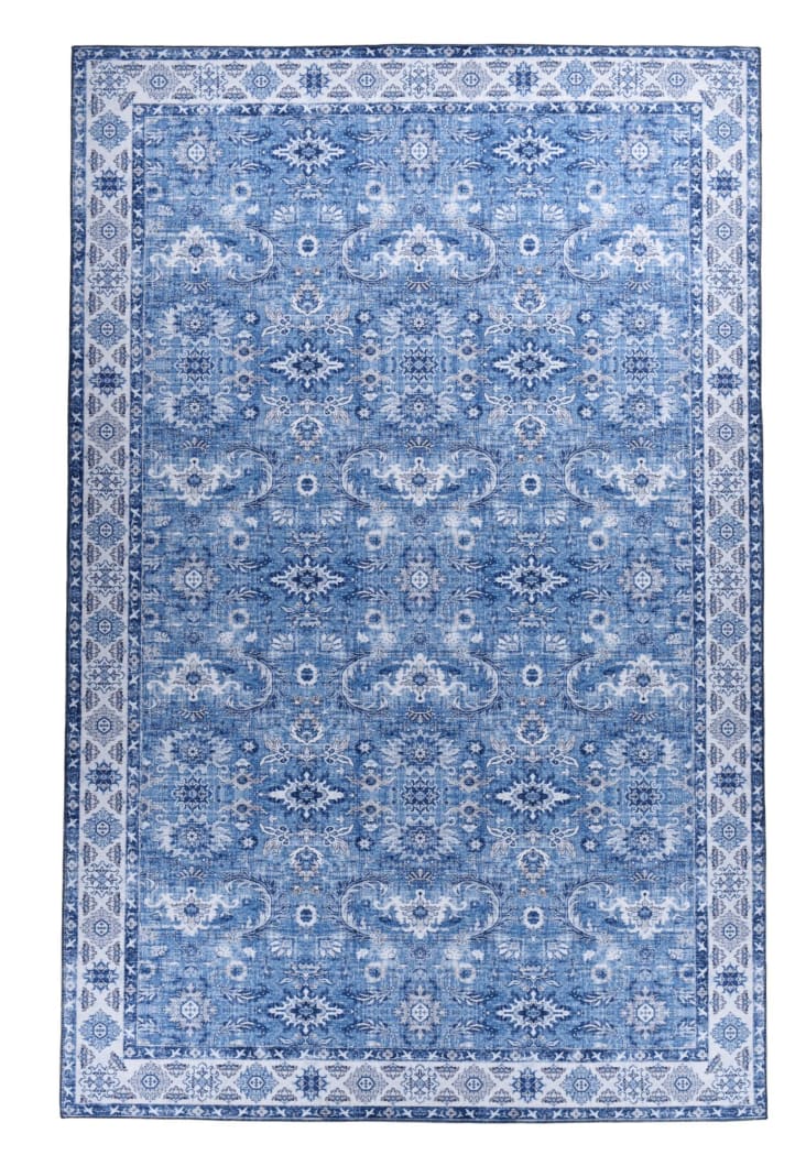 Tapis classique imprimé en polyester - Bleu 160x230 cm