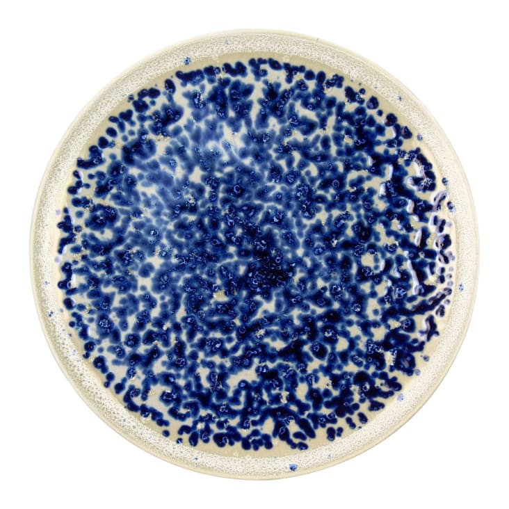 Assiette plate émaillée bleue 25 cm 