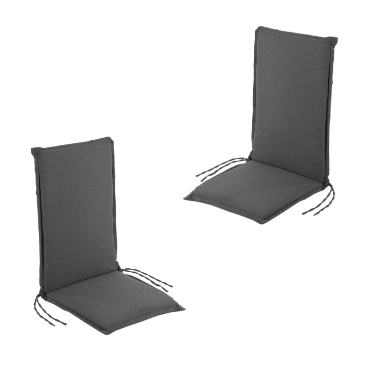 Pack de 2 cojines para sillón de jardín reclinable olefin gris
