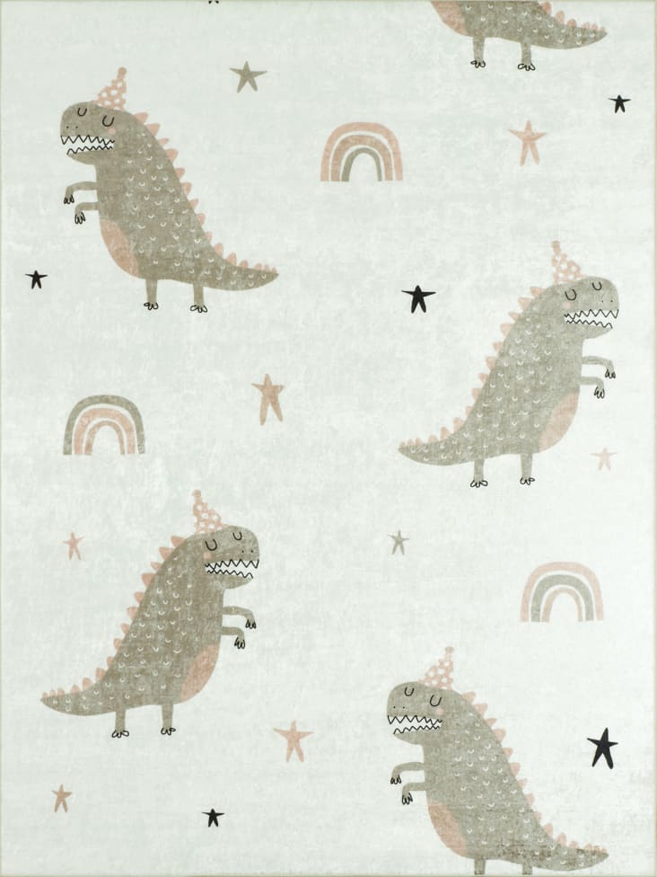 Grüner Dinosaurier-Teppich für Kinder 120x160