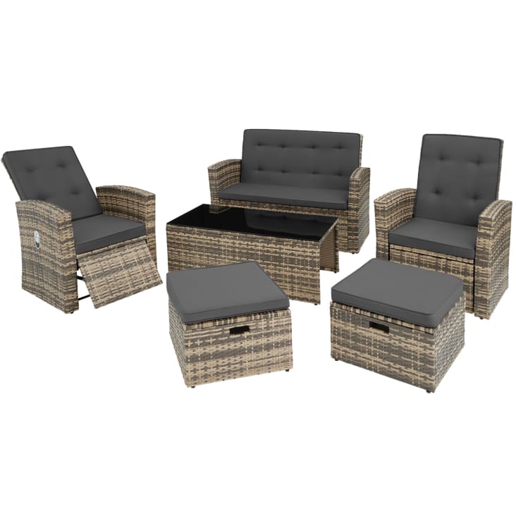 Tavolo Da Esterno Professionale METRO Barbados 80x80 Cm - Rattan Sintetico E Piano Effetto Pietra - Ideale Per Bar E Ristoranti