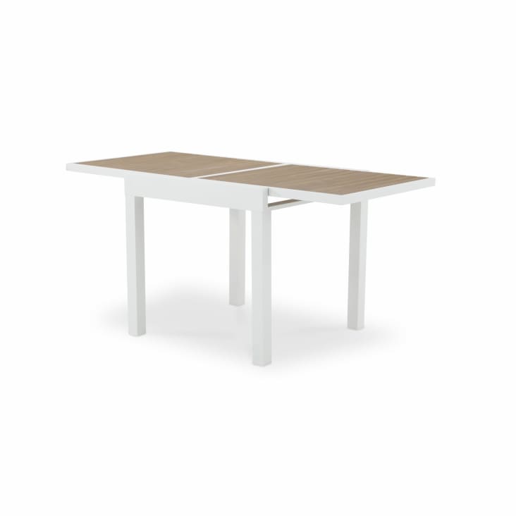 Mesa de jardín extensible, aluminio blanco, 8/14 personas, 200/300 cm Louka