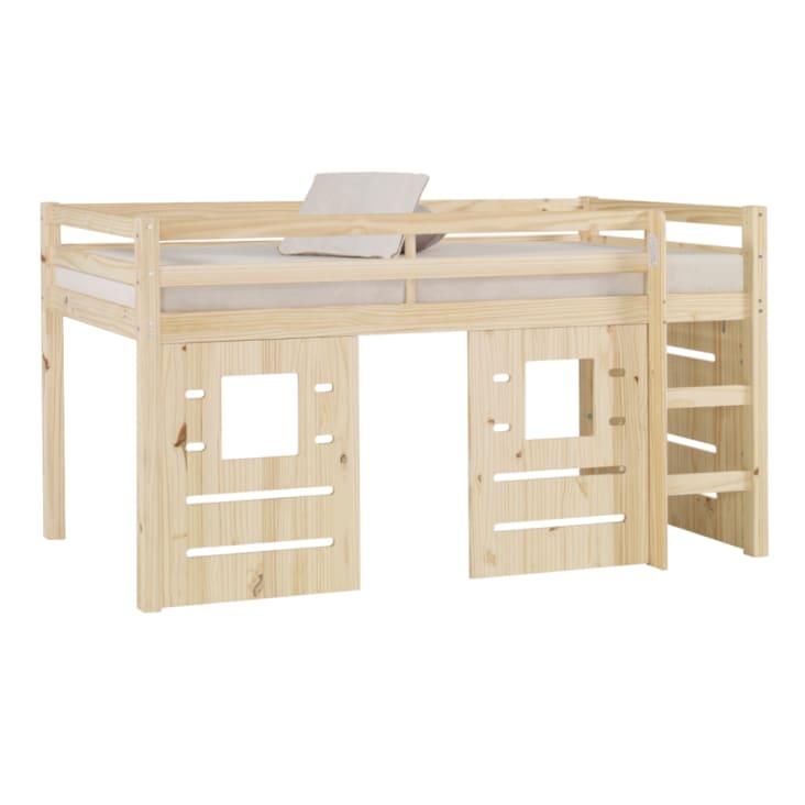 Cama media alta infantil - Sweet Madera Maciza. Modulable