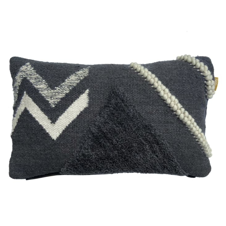Cuscino di lana Wonder grigio 35x60 TRÉSOR | Maisons du Monde