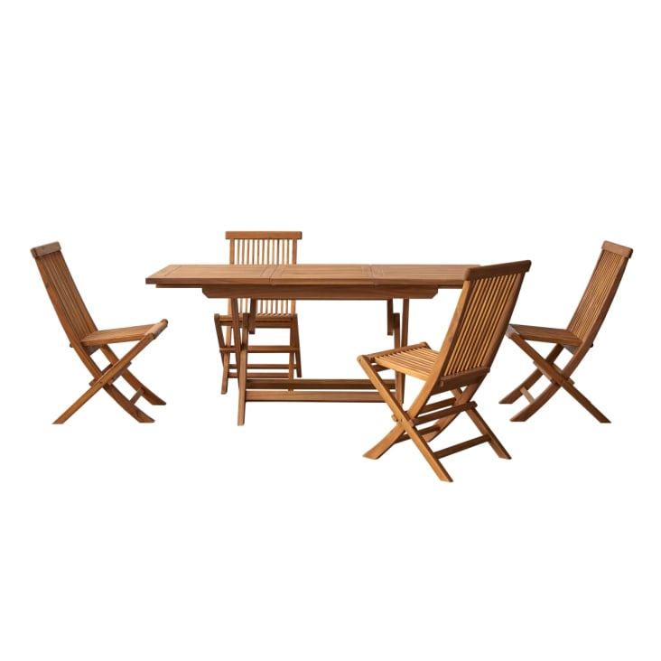 Sottobicchieri Legno Acacia Kaizen Set 4 Pezzi - 10.2x10.2cm, Naturali E Decorativi - Foto 4