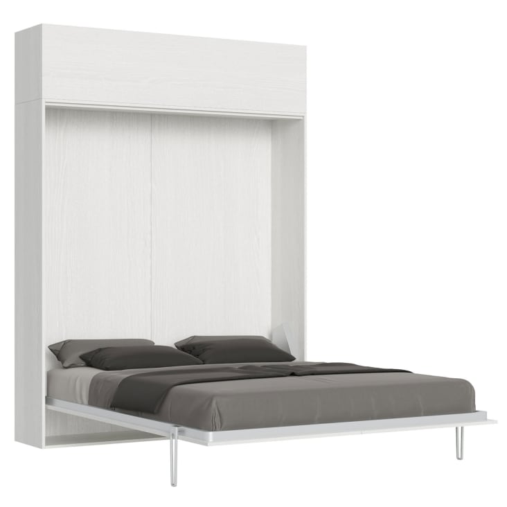 Lit escamotable horizontal OPTIMA-Avec matelas-140x190-Encadrement