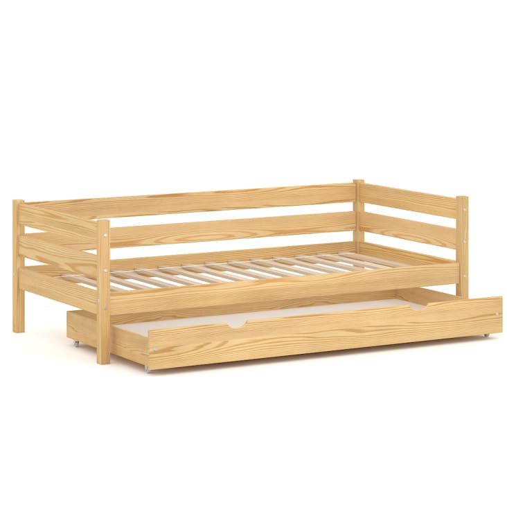 Cama para adulto，Estructura de cama，Cama individuale，Marco de Cama madera  maciza de pino individual