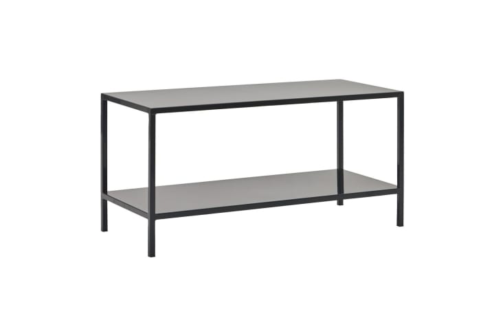 Table basse rectangulaire en acier noir