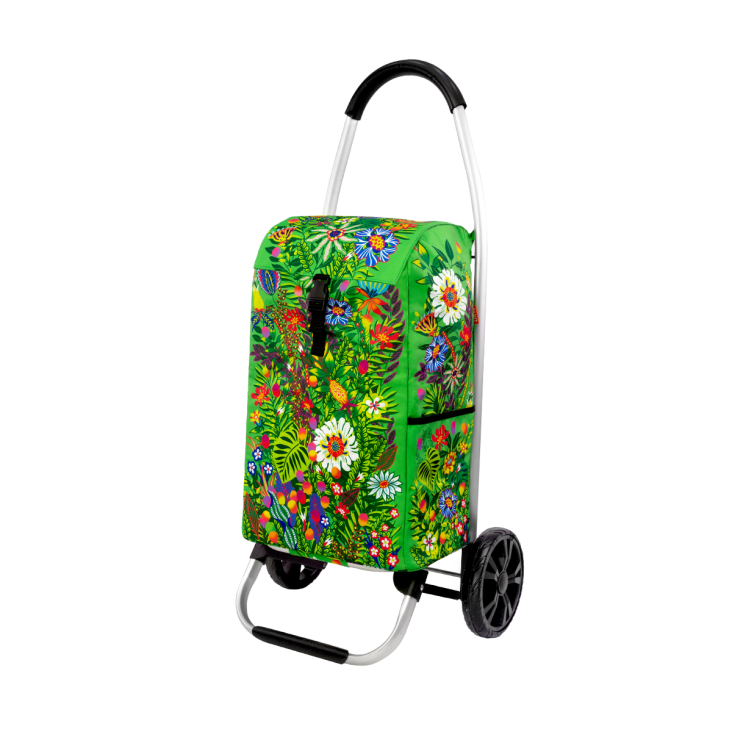 Tontarelli Einkaufswagen Mito – 4 Körbe, Grün, Kunststoff, Maße Ca. 40 X 85 Cm