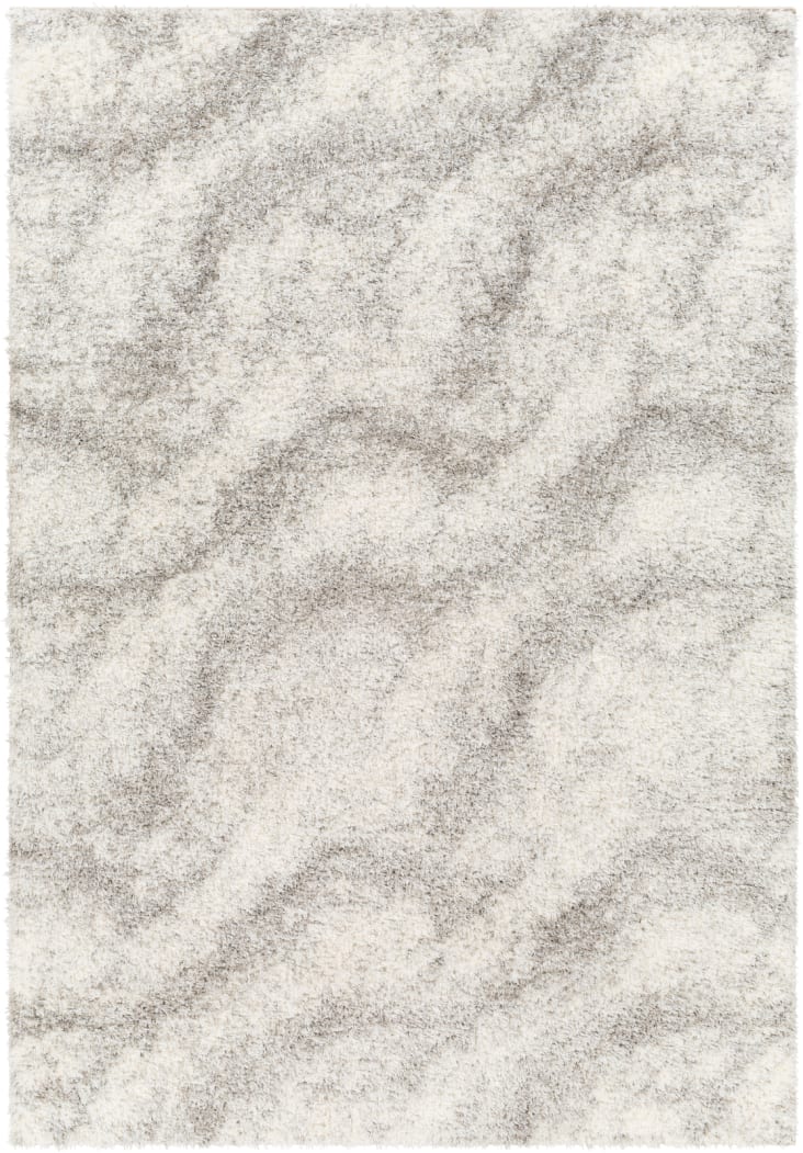 SURYA Tappeto Salotto a Pelo Lungo Soggiorno Shaggy Hygge Bianco e Ocra 160  x 220 cm