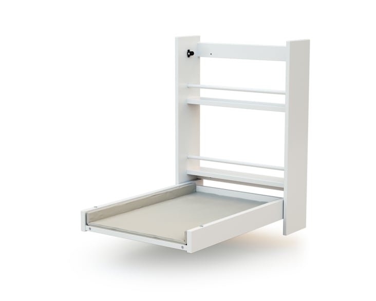 Fasciatoio Pieghevole Da Parete Modunful - 85x59cm, Materiale HDPE, Con Cinghia Di Sicurezza, Bianco Grigio