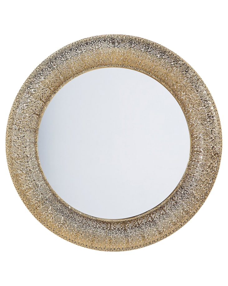 Specchio da parete tondo ø80 cm color oro Channay