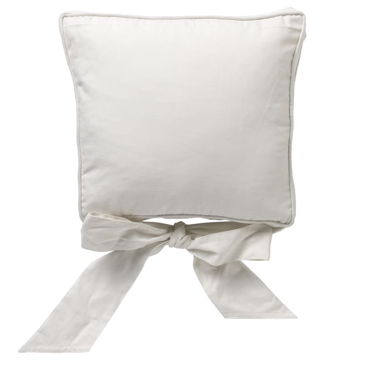 Housse de galette de chaise blanc en coton 45x45 cm uni