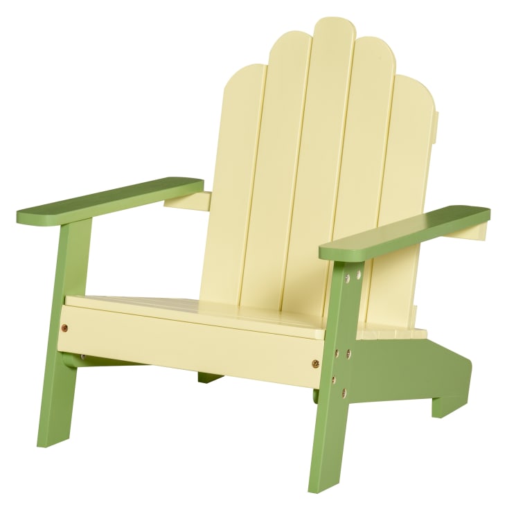 Sedia per bambini adirondack seduta ergonomica in legno di pino verde