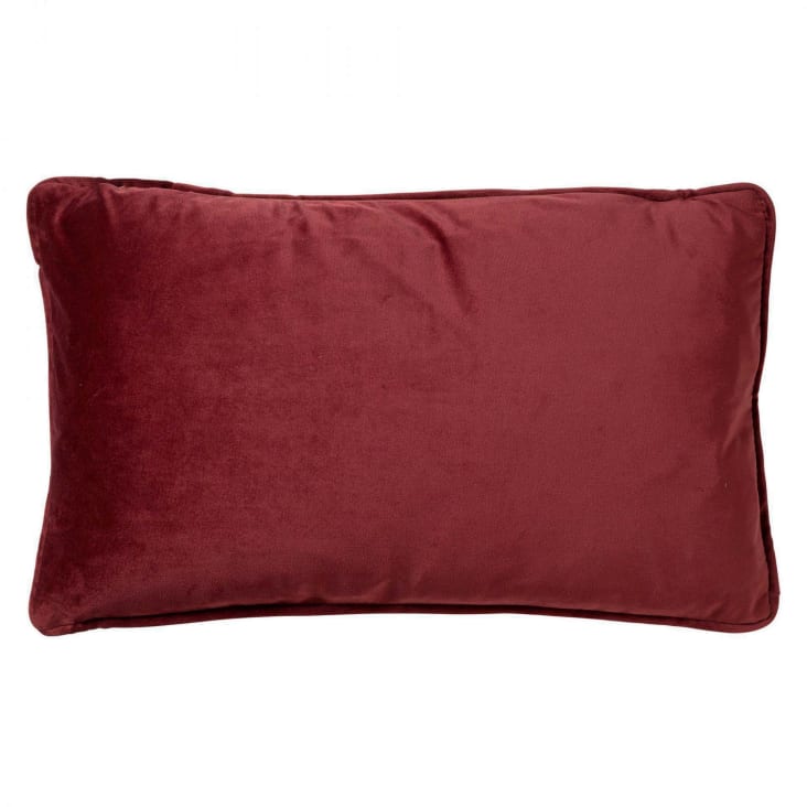 Housse de coussin en velours rouge 50 x 50 cm bordeaux rayé carré coussin  de canapé