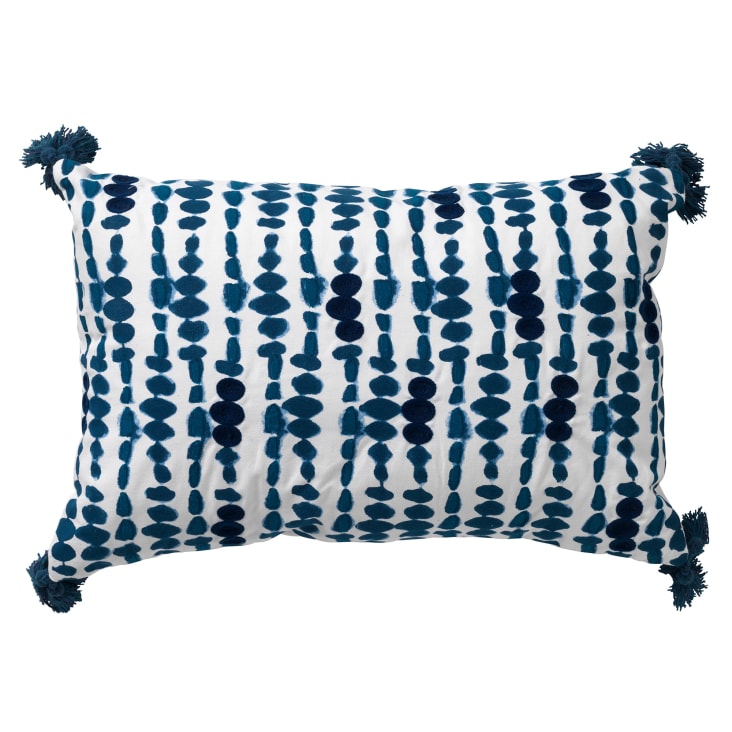 Coussin - bleu en coton 40x60 cm avec motif CUBAAN