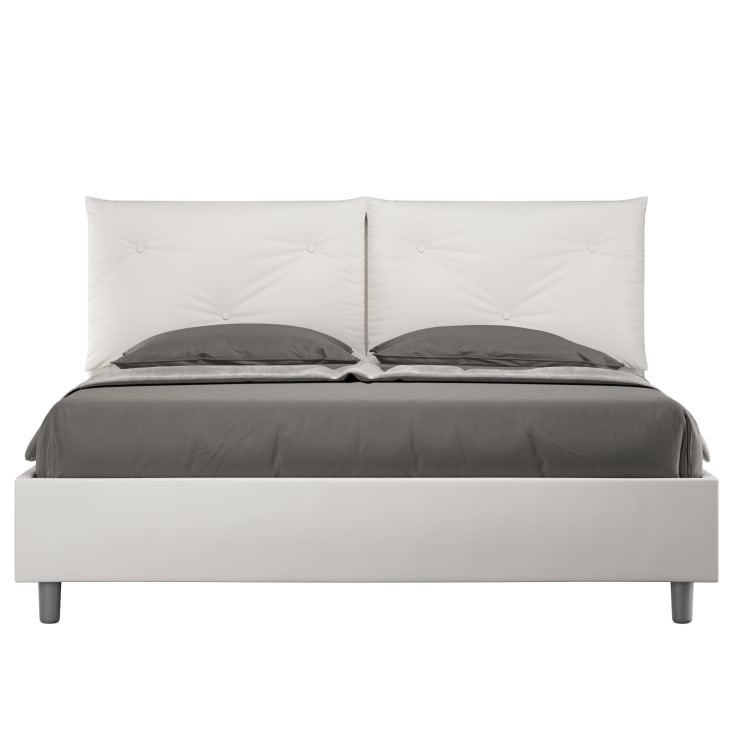 ITYHOME - Letto Adele 130x190 rete e contenitore blu