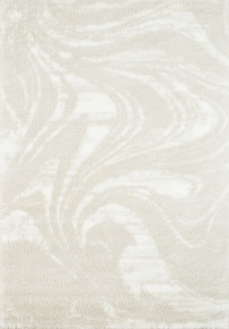 Tappeto da salotto astratto beige, nero e avorio - 120x160 cm LASSO