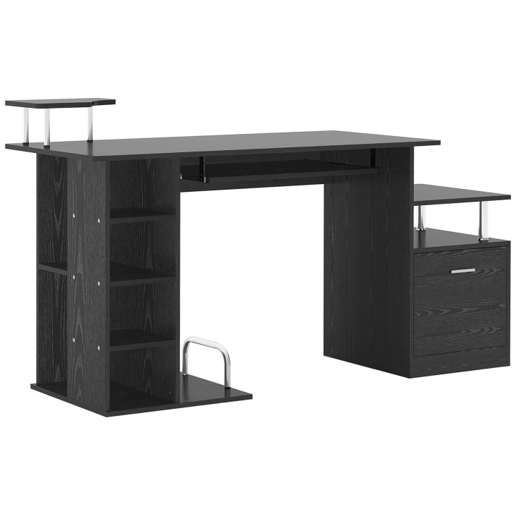 Scrivania Computer VidaXL In MDF E Metallo, 105x50x72 Cm, Stile Industriale, Colore Nero
