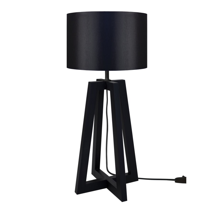 Lampe de chevet Lot LT2 bois bois noir P30xD30xH50cm