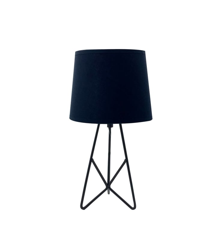 Lampe de chevet design métal filaire noir H 36cm Noir