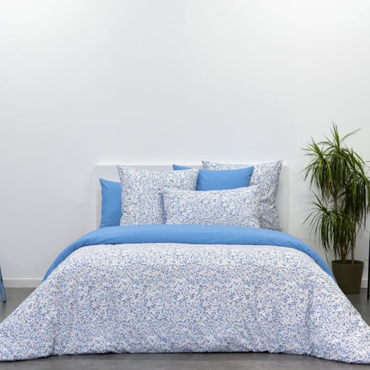 Housse couette bleu clair 140x200 et 240x220 pour votre lit