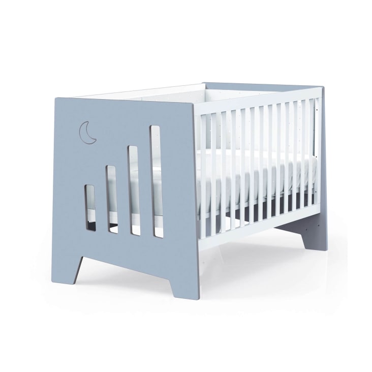 Cuna bebé azul convertible en escritorio 70x140 cm (2en1) OMNI XL | Maisons du
