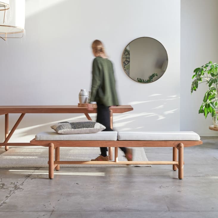 banco madera maciza fresno natural diseño escandinavo