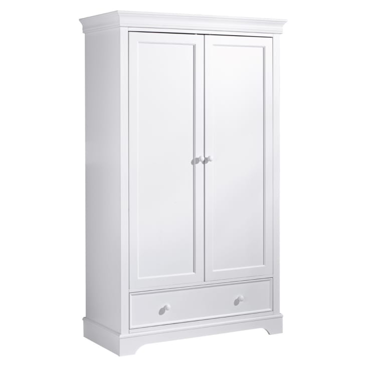 Armoire bois massif blanc Lila Maisons du Monde