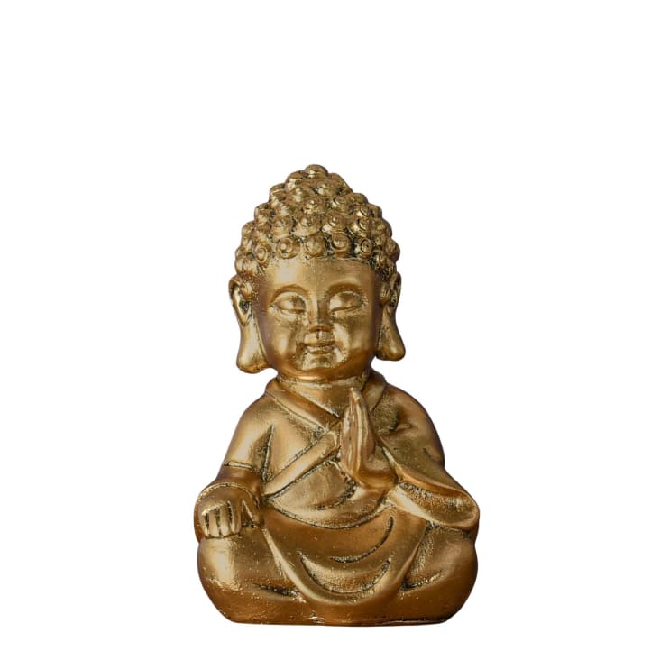 Statuette Baby Bouddha - Décoration Zen et Feng Shui - Objet Porte Bonheur  - Idée Cadeau Zen - Décoration Bureau, Chambre, Salon… - Hauteur : 12cm -  Couleur Bronze - Zen'Light : : Cuisine et Maison