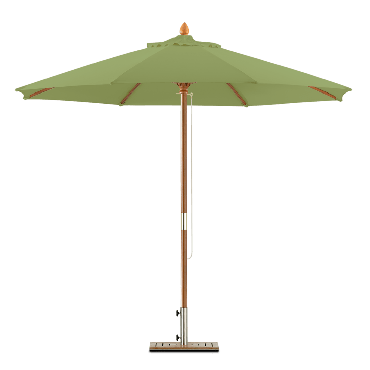 Ombrellone rettangolare diritto in alluminio loompa verde oliva 3x2m