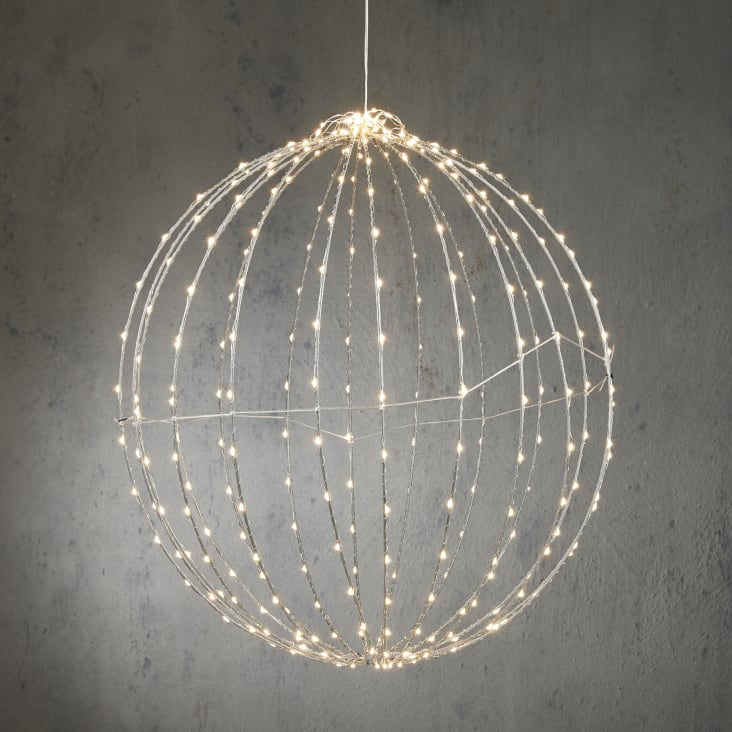 Boule lumineuse à LED suspendue corde, Décorations de Noël