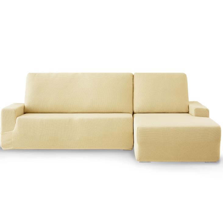 Protector cubre sofá chaiselongue derecho 240 beige BRISA