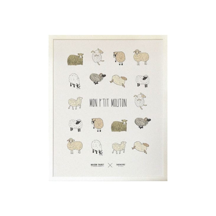 Affiche enfant abécédaire animaux en papier blanc NORWOOD
