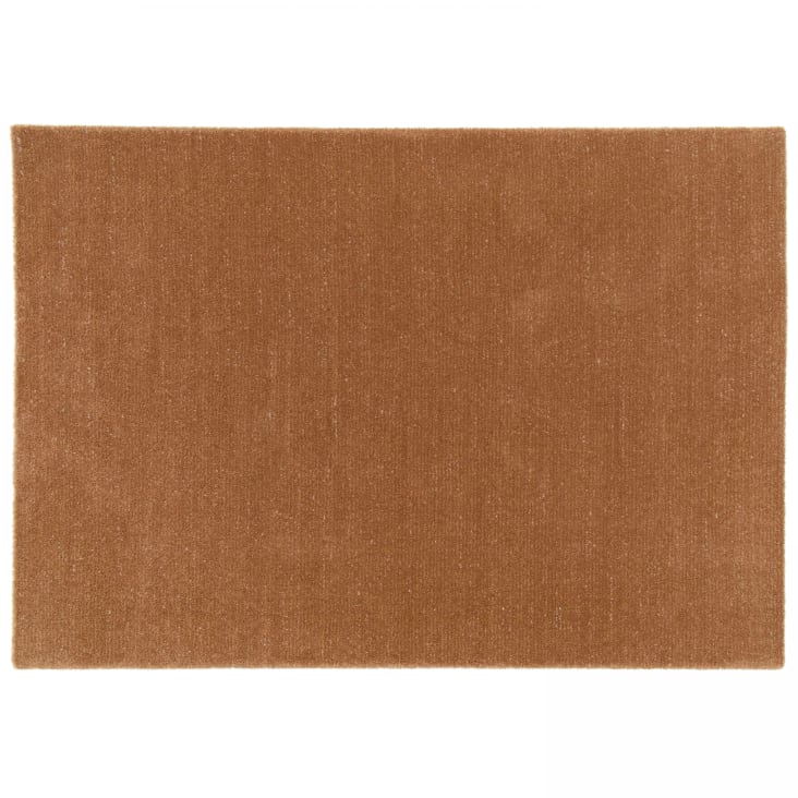 Tapis Moderne Split Pea - 230 X 160 Cm - Poil Ras Lavable En Machine - Couleur Rouille