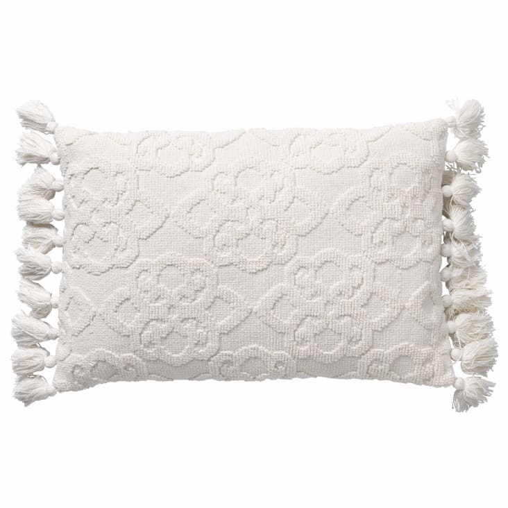 Coussin de méditation en coton imprimé fleuri Lagon DEVI