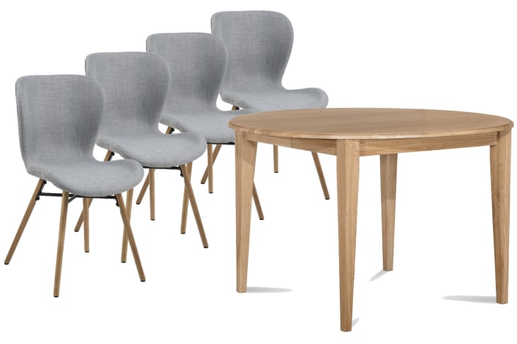 Ensemble Table à Manger Moderne 65 x 105 x 75 cm avec 4 Chaises, Brun