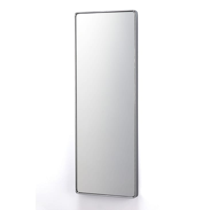 Specchio da parete in acciaio cromato cm. H.100 x L.36 x P.3,5 JESS BIG