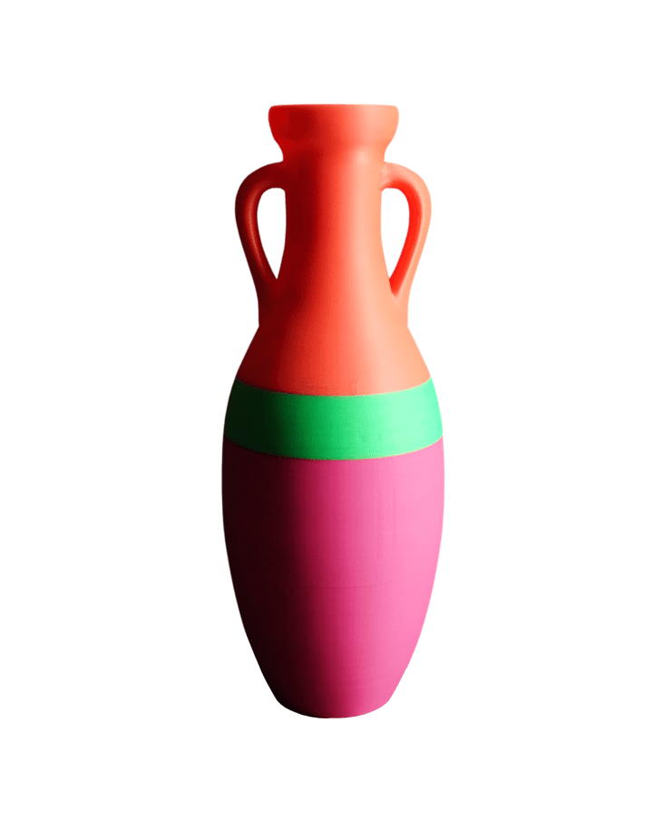 Vaso stampa 3d PLA giallo terracotta giallo h42cm XXL 42