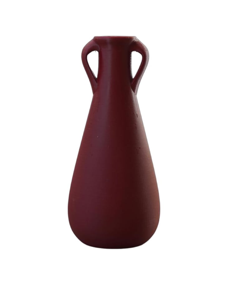 Vaso stampa 3d PLA rosso rubino h18cm MEDIUM