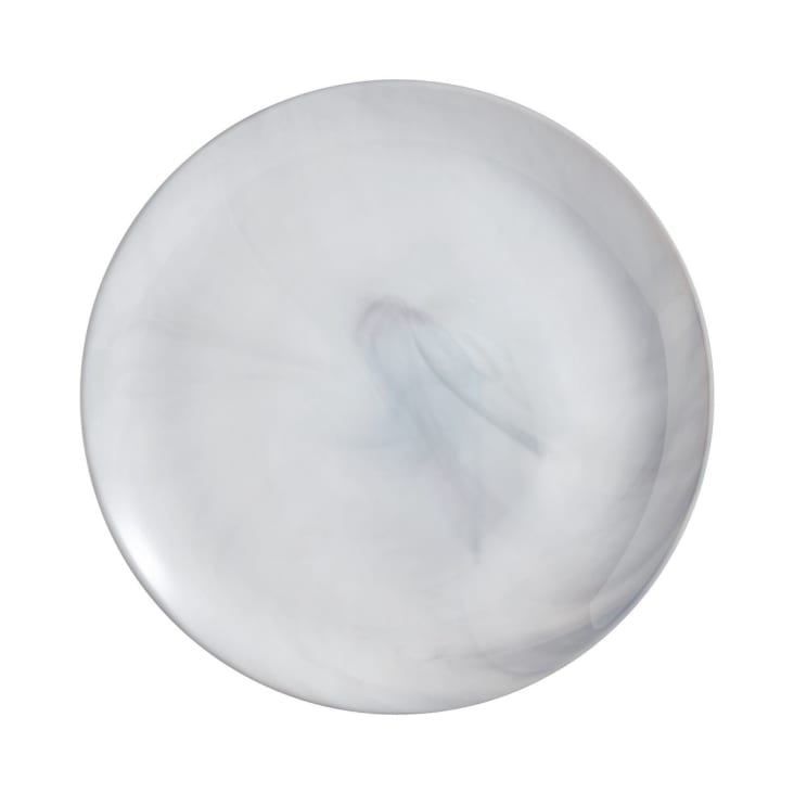 Assiettes Grises 19cm Diwali Marble Luminarc - Lot De 6 En Verre Opale Ultra Résistant
