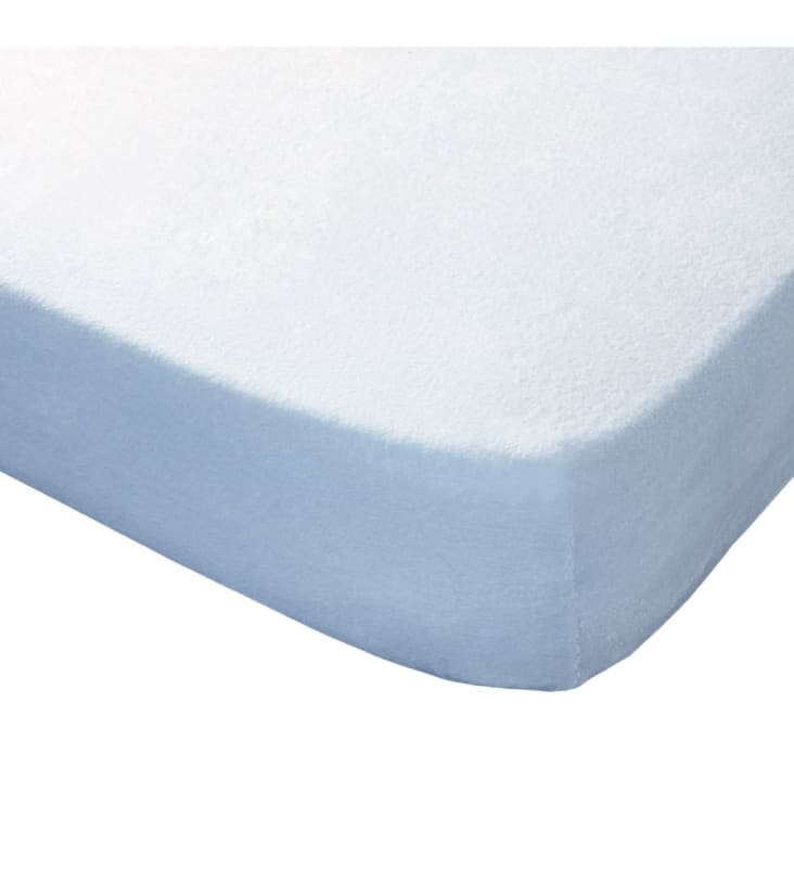 Rams - Funda de colchón con cremallera, color blanco, 105 x 190 cm, algodon  y poliester, protector de colchón, funda para cama