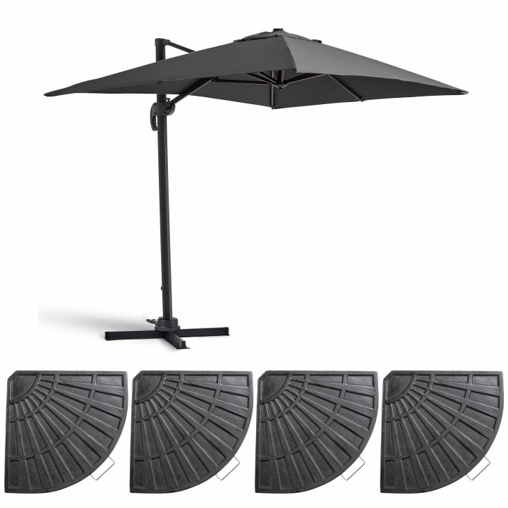 Housse parasol déporté polyester avec tuteur (Pour parasol déporté D 3,5m  ou 3x3m ou 3x4m)