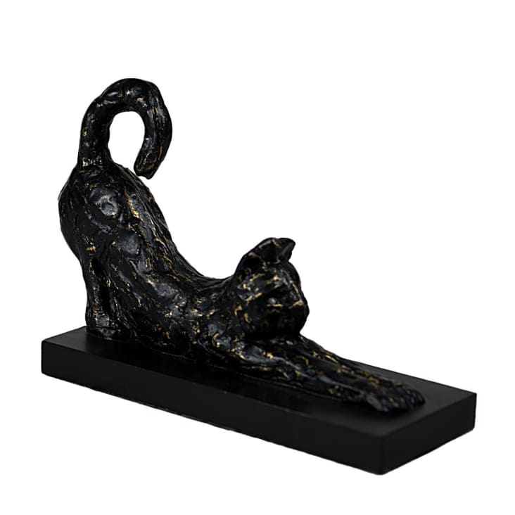 Statue chat qui s'étire en bronze H. 30cm, vente au meilleur prix