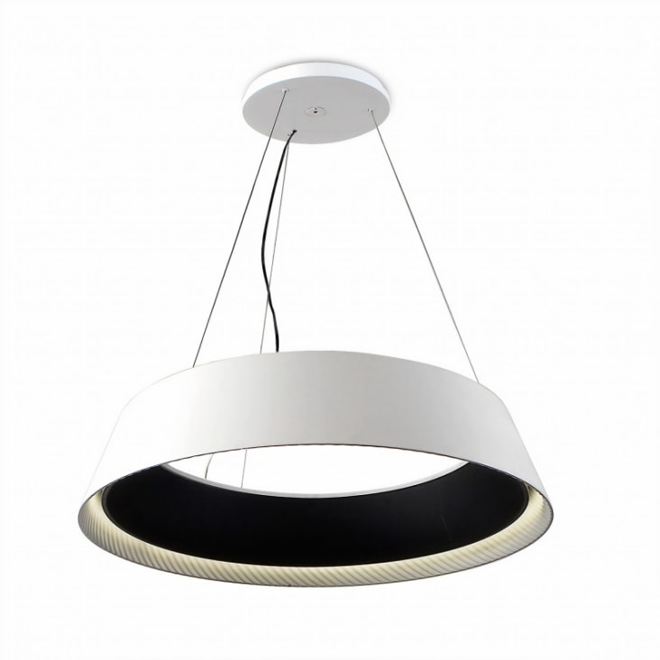 Suspension moderne led avec abat-jour en verre alvaro